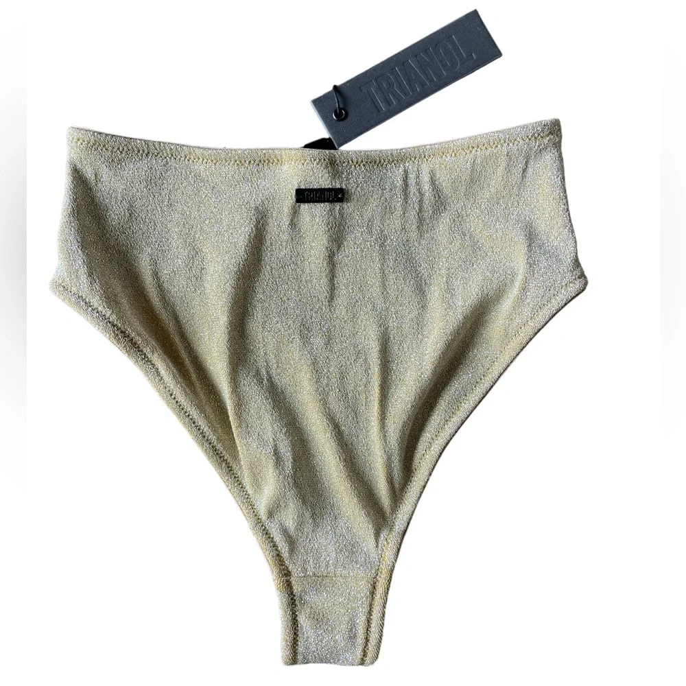 triangl swimwear Glittering Gold High-Waist Bikini Set